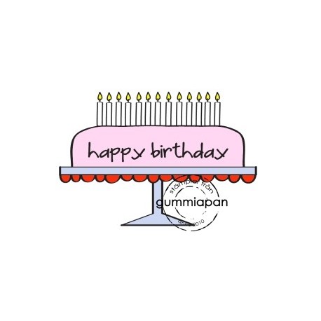 Tampon Gummiapan - Gâteau Happy Birthday