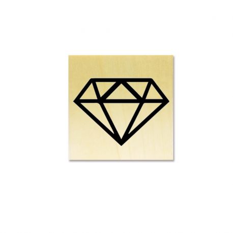 Rubber stamp - diamond origami hollowed