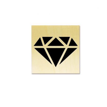 Rubber stamp - diamond origami solid