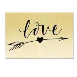 Rubber stamp - Love __ arrow