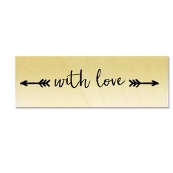 Rubber stamp - with Love __ arrows