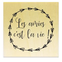 Rubber stamp - Wreath Les Amies 