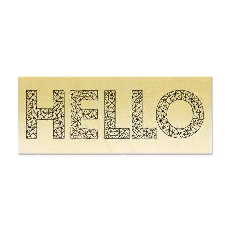 Rubber stamp - Gwen Scrap Collection 3 - HELLO origami style