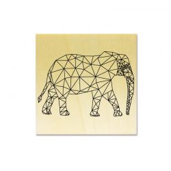 Rubber stamp - Elephant graphical lines