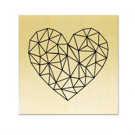 Rubber stamp - Heart graphical lines
