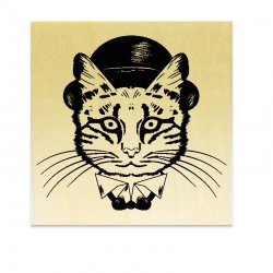 Rubber stamp - Cat with Hat