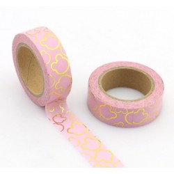Masking Tape Foil Tape - Silhouette Mickey or fond rose