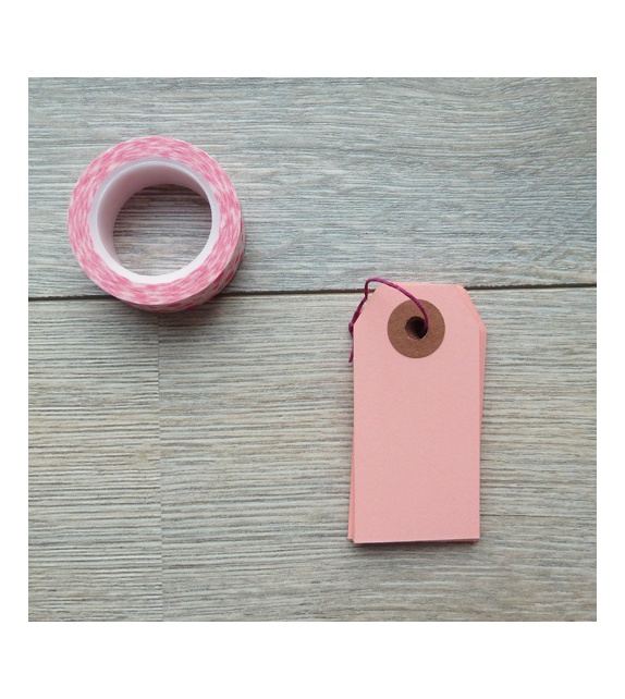 Kraft Tags 35 x 70 mm (x10) - Light Pink
